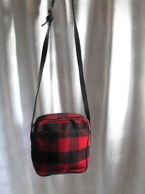 Talbots Buffalo Plaid Wool Blend Crossbody Bag